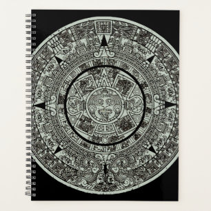Mexikanischer Aztekischer Sonnenstein Mayakalender Planer