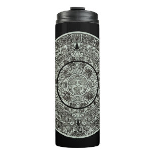 Mexikanischer Aztekischer Sonnenstein Mayakalender Thermosbecher