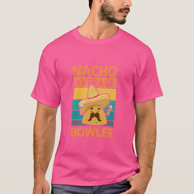 Mexikanischer Bowling Cinco De Mayo Fiesta Nacho D T-Shirt (Vorderseite)