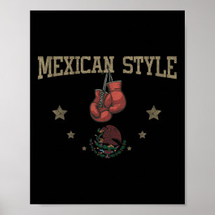 Mexikanischer Boxadler mit Schlangensymbol Poster