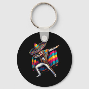 Mexikanischer Boy Dabbing Cinco De Mayo Festivals Schlüsselanhänger