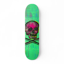 Mexikanischer Calavera Green Ray Skull Grunge Kuns