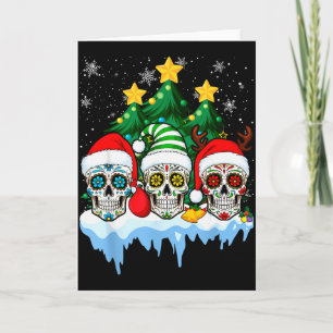 Mexikanischer Calavera Santa Flower Zucker-Schädel Karte