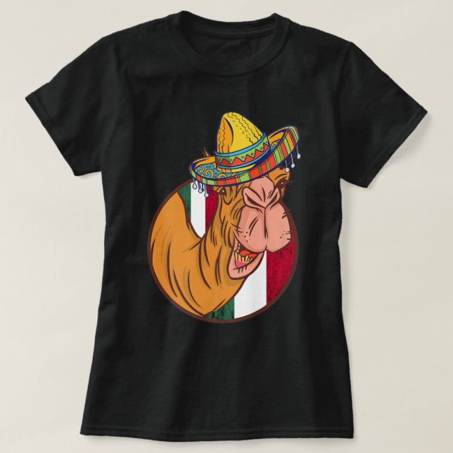 Mexikanischer Camel Hat Sombrero Funny Camel Life  T-Shirt (Design vorne)