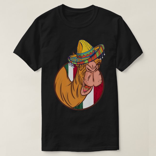 Mexikanischer Camel Hat Sombrero Funny Camel Life  T-Shirt (Design vorne)