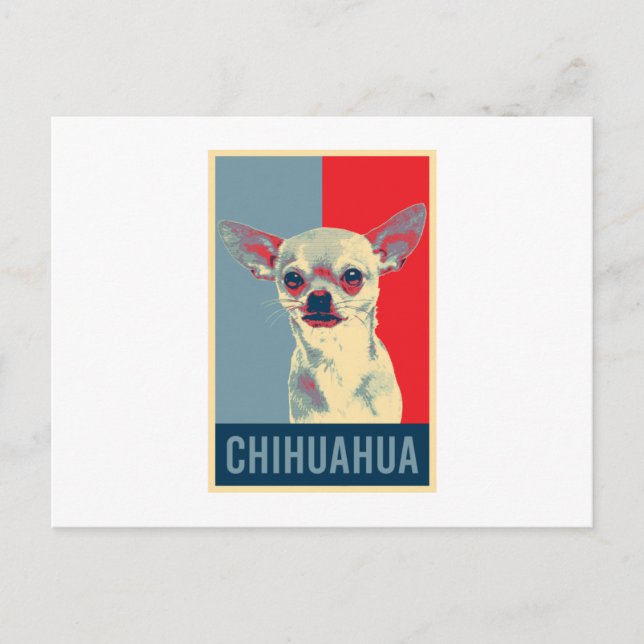 Mexikanischer Chihuahua Dog Portrait Pop Art Einladungspostkarte (Vorderseite)