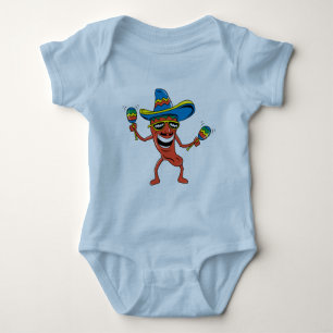 Mexikanischer Chili-Pfeffer Baby Strampler