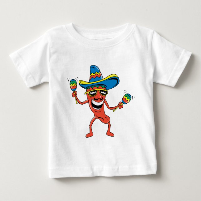 Mexikanischer Chili-Pfeffer Baby T-shirt (Vorderseite)