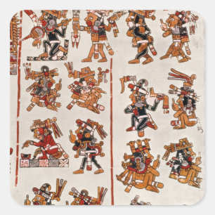 Mexikanischer Codex Quadratischer Aufkleber