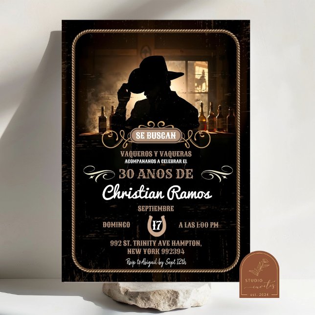 Mexikanischer Cowboy Erwachsene Geburtstag Einladung (Von Creator hochgeladen)