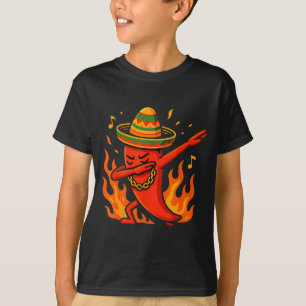 Mexikanischer Dabbing-Poncho Cinco de Mayo Junge T-Shirt