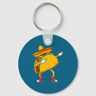 Mexikanischer Dabbing-Taco lustiger Cinco de Mayo Schlüsselanhänger