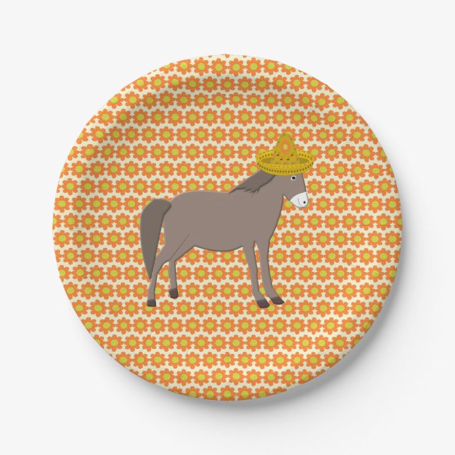 Mexikanischer Donkey-Tag der Toten Pappteller (Vorderseite)