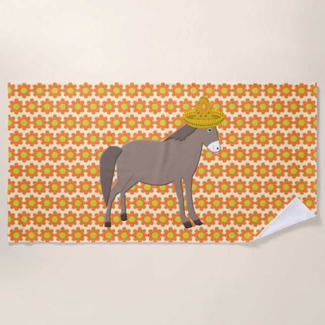 Mexikanischer Donkey-Tag der Toten Strandtuch (Vorderseite)