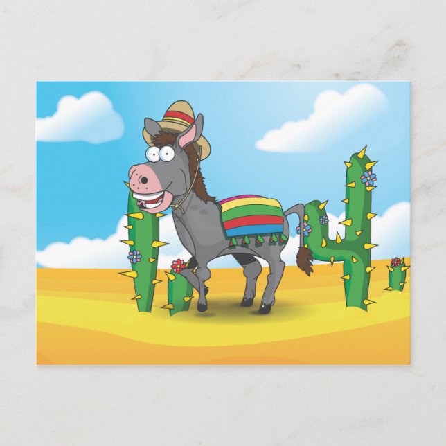 Mexikanischer Esel Postkarte (Vorderseite)