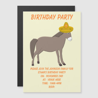 Mexikanischer Eseltag der Toten Angewohnheit Magneteinladung