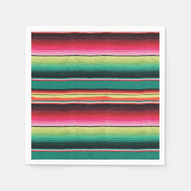 Mexikanischer Fiesta-Serienprint Napkins Serviette (Vorderseite)