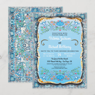 Mexikanischer Fiesta Wedding Glitzer Einladung