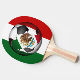 Mexikanischer Flag-Fußballball Tischtennis Schläger