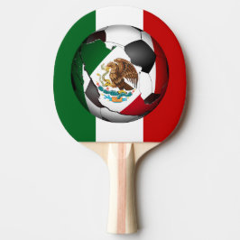 Mexikanischer Flag-Fußballball Tischtennis Schläger
