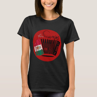 Mexikanischer Flaggenflugakkordeon Mexiko Fiesta W T-Shirt