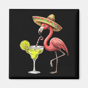 Mexikanischer Flamingo Sombrero Margarita Cinco de Magnet