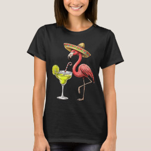 Mexikanischer Flamingo Sombrero Margarita Cinco de T-Shirt
