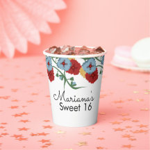 Mexikanischer Folk Florals Greenery Sweet 16 Quinc