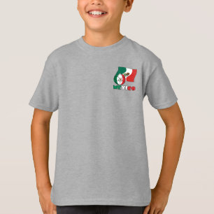 Mexikanischer Fußball und Jungenflagge T-Shirt