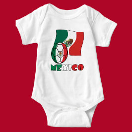 Mexikanischer Fußballball Baby Strampler
