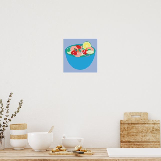 Mexikanischer Garnelen-Ceviche Poster (Küche)