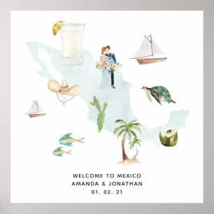 Mexikanischer Hochzeitsempfang Poster