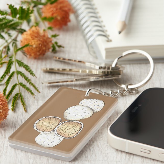 Mexikanischer Hochzeitsrussischer Tee Kuchen Schne Schlüsselanhänger (Vorderseite rechts)