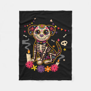 Mexikanischer Hundetag des Skeletts der Regierungs Fleecedecke