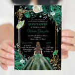 Mexikanischer Hunter Green Quinceanera Butterfly Einladung<br><div class="desc">Mexikanischer Hunter Green Quinceanera Butterfly Einladung Mis Quince Anos,  15. Geburtstag, </div>