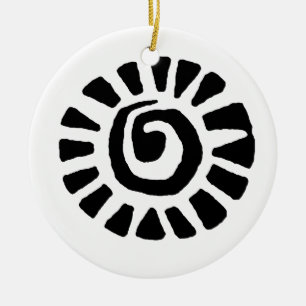 Mexikanischer Inder Sun Keramikornament