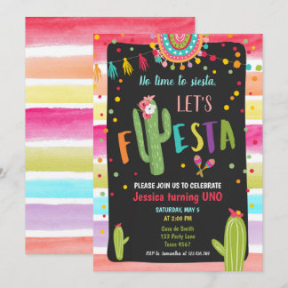 Mexikanischer Kaktus-1. erster Fiesta-Geburtstag Einladung