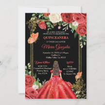 Mexikanischer Korallenroter Prinzessin Quinceanera