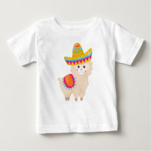mexikanischer Lama, Niedlicher Llama, Niedlich Alp Baby T-shirt