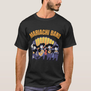 Mexikanischer Mariachi Band Cartoon Ilustration T-Shirt