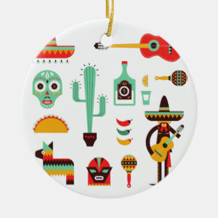 mexikanischer Mariachi Keramik Ornament