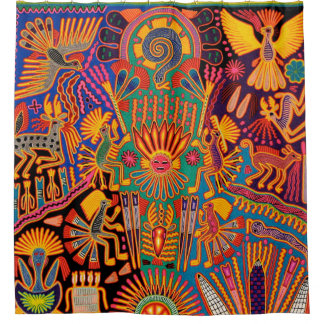 Mexikanischer Maya Aztec LatinX Hispanisch Oaxacan Duschvorhang