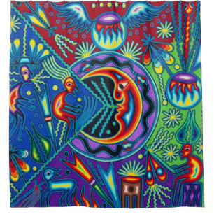 Mexikanischer Maya Aztec LatinX Hispanisch Oaxacan Duschvorhang