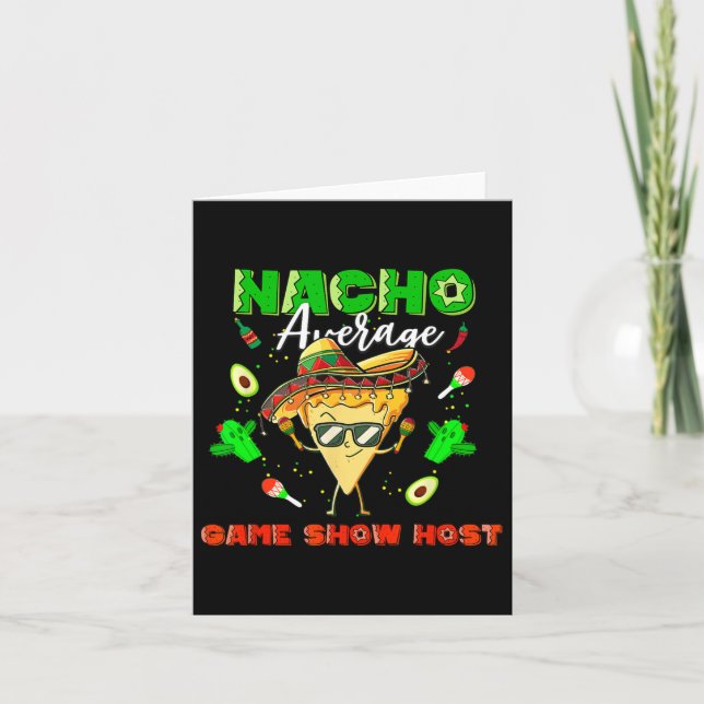 Mexikanischer Nacho Average Game Show Host Karte (Vorderseite)