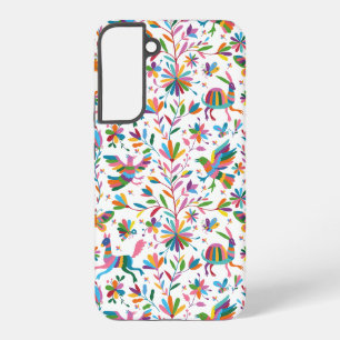 Mexikanischer Otomi-Stil Leuchtendes Muster Samsung Galaxy Hülle