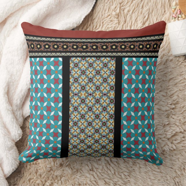 mexikanischer Patchwork-Stil 3 Kissen (Decke)