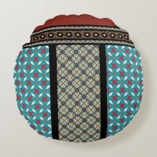 mexikanischer Patchwork-Stil 3 Rundes Kissen