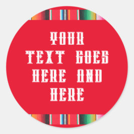 mexikanischer Poncho-Deckenaufkleber Runder Aufkleber