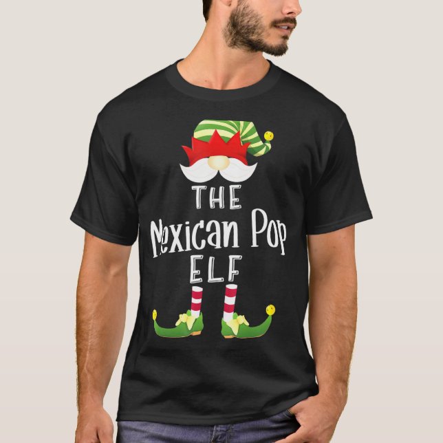 Mexikanischer Pop Elf Gruppe Weihnachten Pajama Pa T-Shirt (Vorderseite)