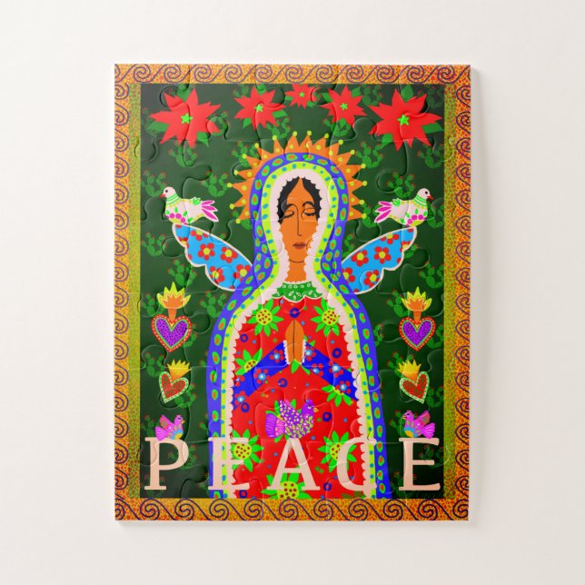 Mexikanischer Praying Peace Angel 10 Stück Puzzle (Vertikal)